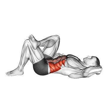 lying elbow to knee