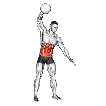 one arm slam with medicine ball