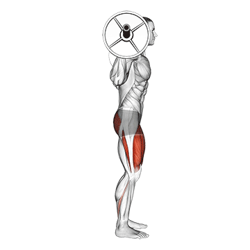 barbell full squat side pov