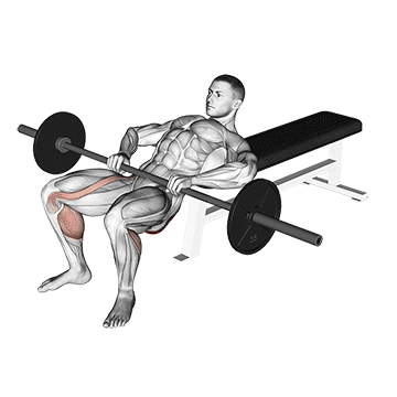 barbell lying lifting on hip