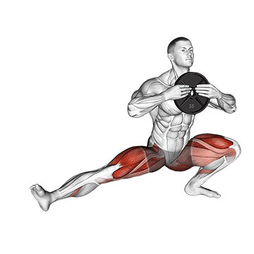 weighted cossack squats male