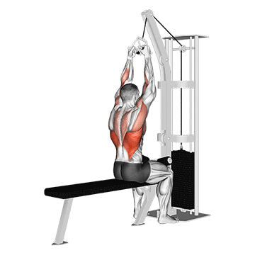 cable lateral pulldown with v bar