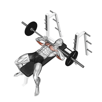 barbell lying close grip press